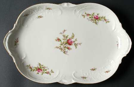 Sanssouci Rose Ivory (Gold Trim) 13" Oval Serving Platter