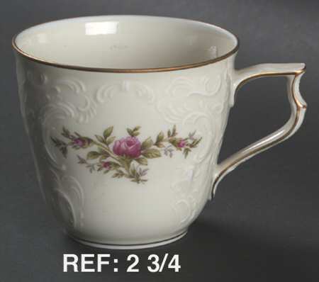 Sanssouci Rose Ivory (Gold Trim) Flat Cup