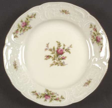 Sanssouci Rose Ivory (Gold Trim) Dessert/Pie Plate