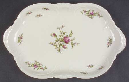 Sanssouci Rose Ivory (Gold Trim) 11" Oval Serving Platter