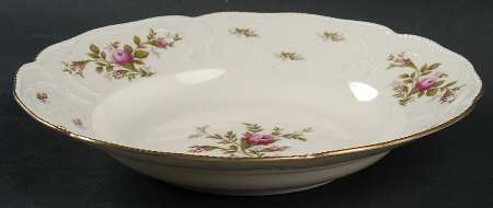 Sanssouci Rose Ivory (Gold Trim) Large Rim Soup Bowl