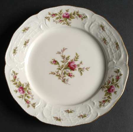 Sanssouci Rose Ivory (Gold Trim) Luncheon Plate