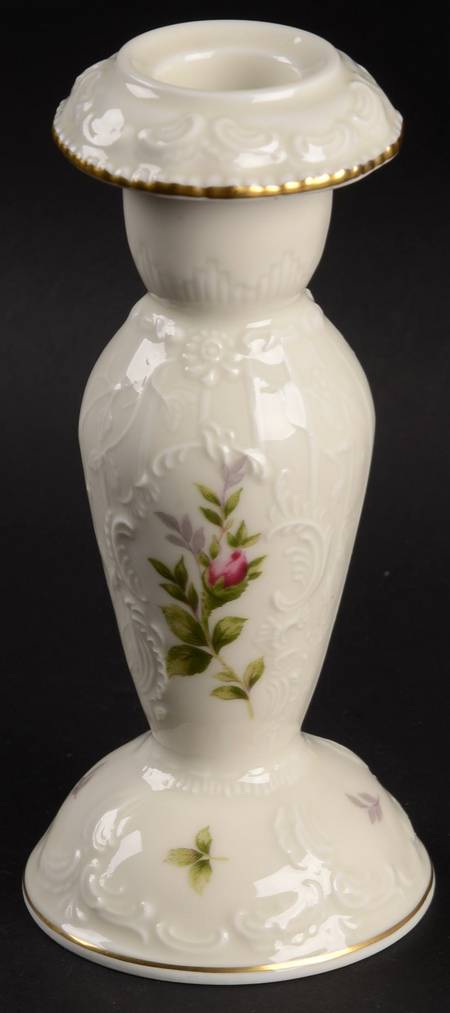 Sanssouci Rose Ivory (Gold Trim) 5" Candlestick