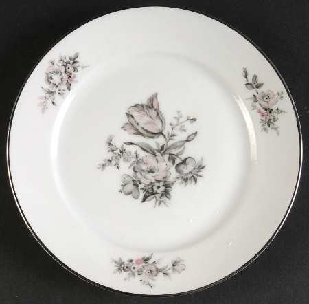 Sanssouci Rose (Platinum Trim) Bread & Butter Plate