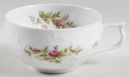 Sanssouci Rose (White, No Trim) Flat Cup