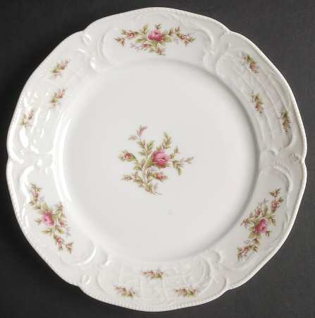 Sanssouci Rose (White, No Trim) Salad Plate