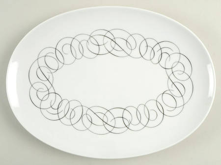 Script 11" Oval Serving Platter
