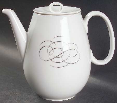 Script Small Coffee Pot & Lid