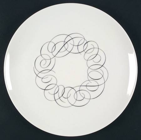 Script Large Dinner Plate