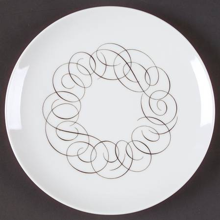 Script Dessert/Pie Plate
