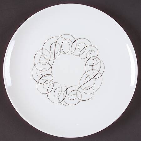 Script Luncheon Plate
