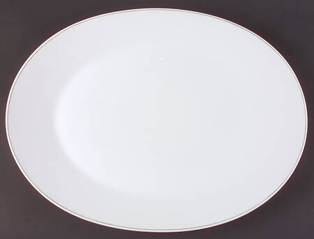Secunda Gray 17" Oval Serving Platter