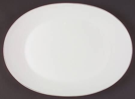 Secunda Gray 15" Oval Serving Platter