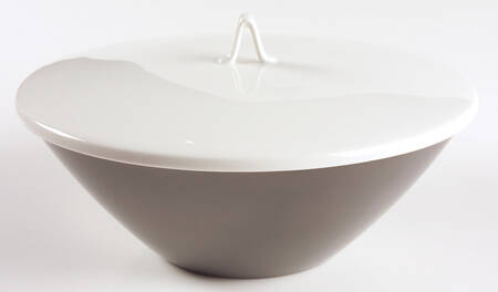 Secunda Gray Round Covered Vegetable-Uses RV9 as Base+CVLRV9