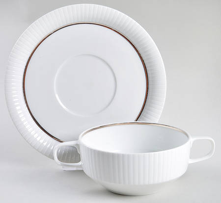 Serenade Flat Cream Soup Bowl & Saucer Set