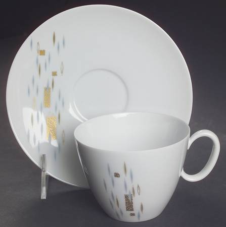 Shower of Gold Flat Cup & Saucer Set