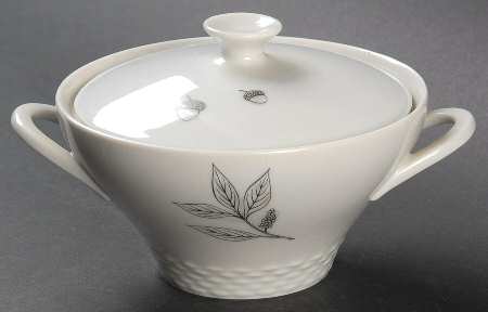Shadow Leaf Sugar Bowl & Lid