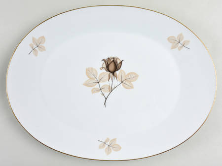 Shadow Rose 15" Oval Serving Platter