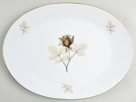 Shadow Rose 13" Oval Serving Platter