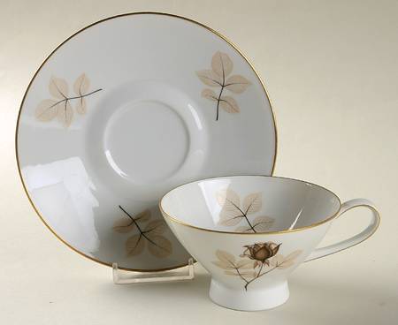 Shadow Rose Footed Cup & Saucer Set