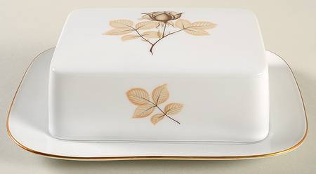 Shadow Rose Square Covered Butter