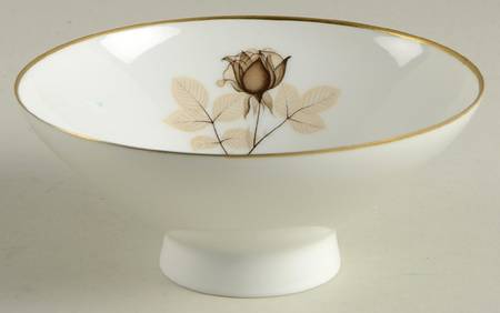 Shadow Rose Footed Cream Soup Bowl