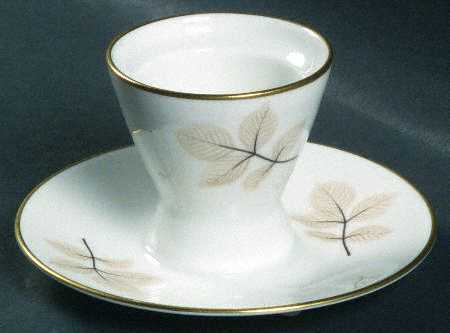 Shadow Rose Egg Cup with Attached Underplate