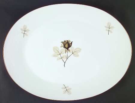Shadow Rose 17" Oval Serving Platter