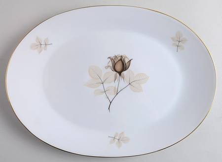 Shadow Rose 14" Oval Serving Platter