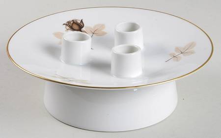 Shadow Rose Three Light Candlestick