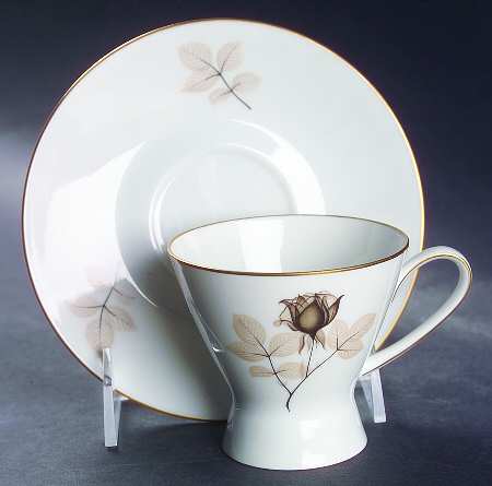 Shadow Rose Footed Cup & Saucer Set