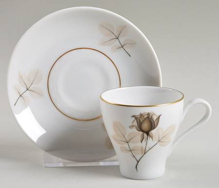 Silhouette Flat Demitasse Cup & Saucer Set