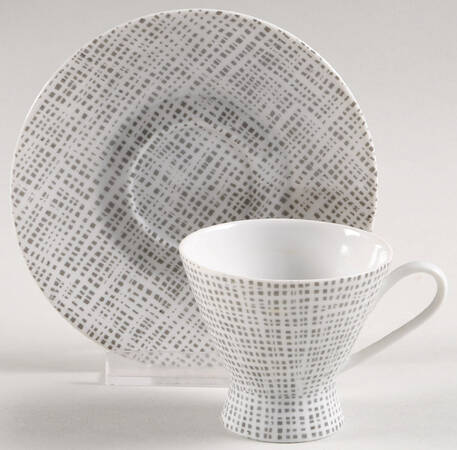 Silk Velvet Footed Demitasse Cup & Saucer Set