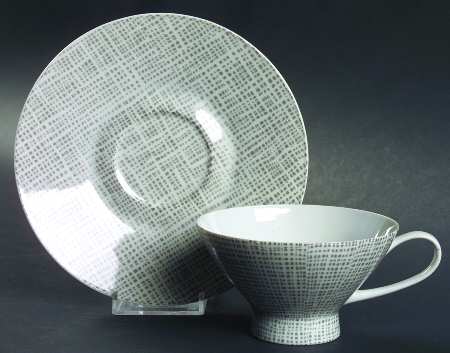 Silk Velvet Footed Cup & Saucer Set