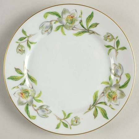 Snow Rose Salad Plate