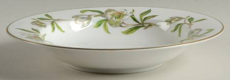 Snow Rose Rim Soup Bowl