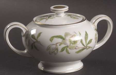 Snow Rose Sugar Bowl & Lid