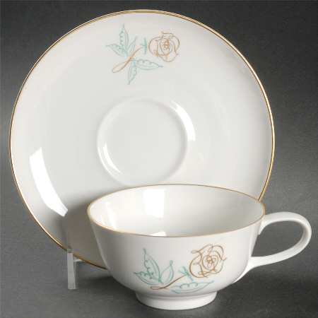 Spencer Rose Flat Cup & Saucer Set