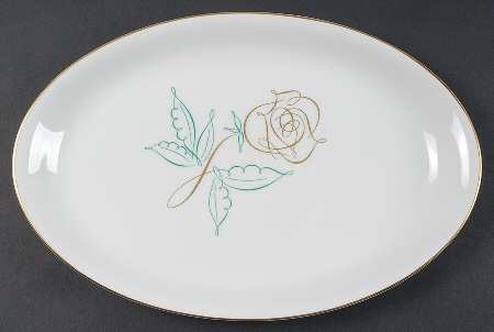 Spencer Rose 13" Oval Serving Platter