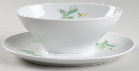 Springtime (Yellow Rose) Gravy Boat with Attached Underplate
