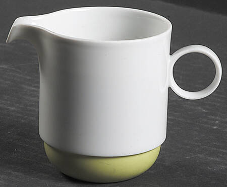 Springtime White (Yellow Inner Ring) Creamer
