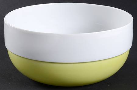 Springtime White (Yellow Inner Ring) 6" Round Vegetable Bowl