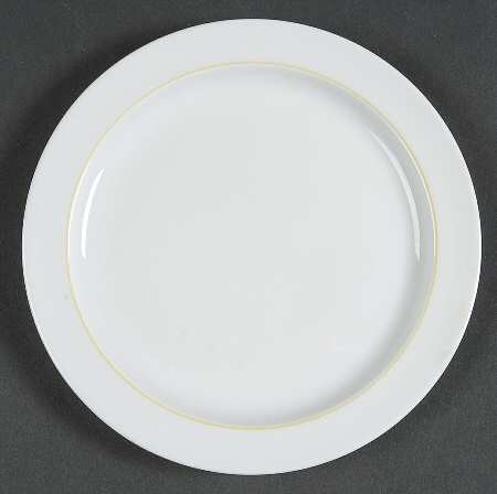 Springtime White (Yellow Inner Ring) Bread & Butter Plate