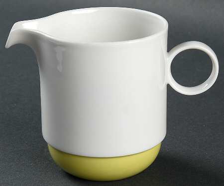 Springtime White (Yellow Inner Ring) Creamer