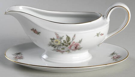 Spring Serenade Gravy Boat with Attached Underplate