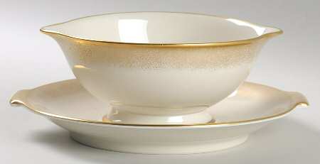 Stardust (Rim) Gravy Boat with Attached Underplate
