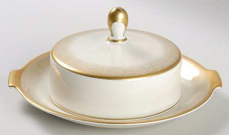 Stardust (Rim) Round Covered Butter