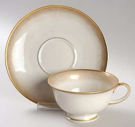 Stardust (Rim) Footed Cup & Saucer Set