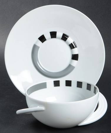 Strada Flat Cream Soup Bowl & Saucer Set