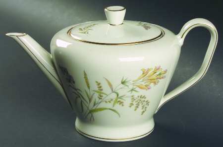 Summer Blossoms Ivory Teapot & Lid